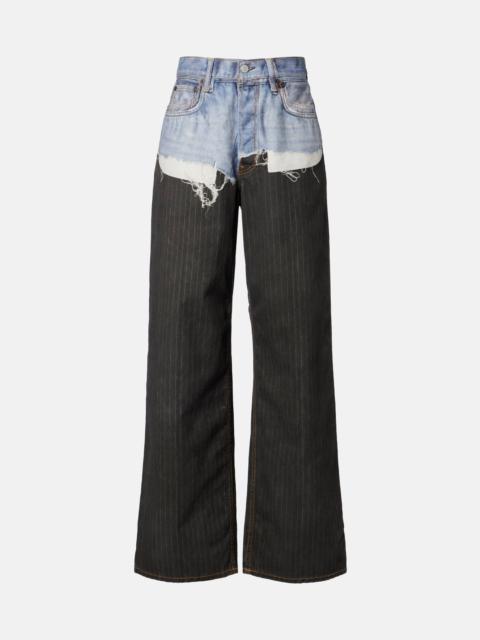 1981 chalk stripe wide-leg jeans