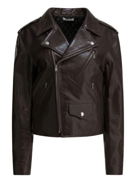 leather biker jacket