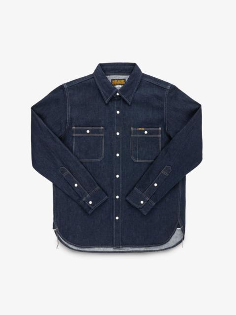 12OZ SELVEDGE DENIM WORK SHIRT WITH SNAPS - INDIGO