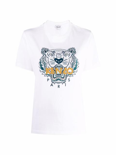 tiger-embroidered T-shirt