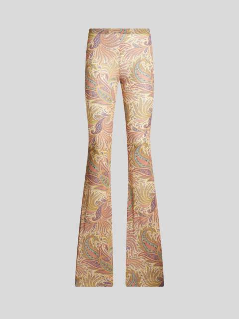 FLARED PAISLEY FOLIAGE TROUSERS