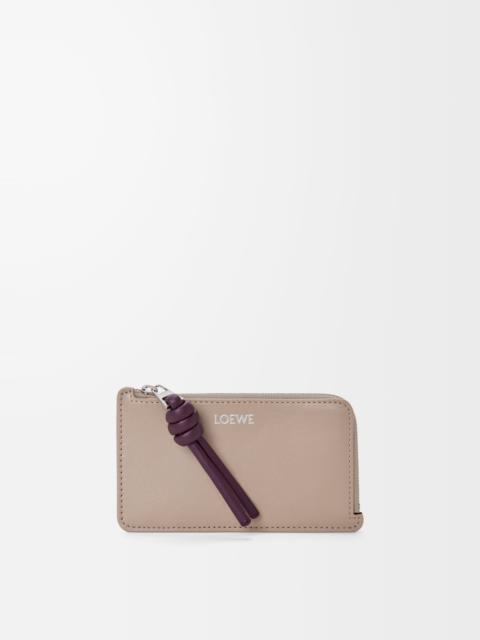 Knot coin cardholder in shiny nappa calfskin
