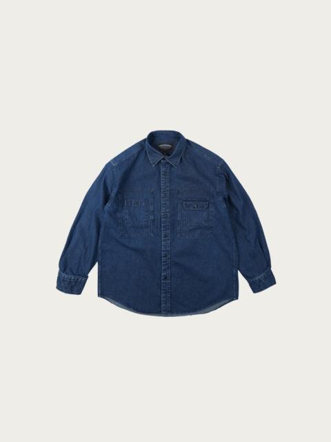 Bleach Denim Utility Shirt - Washed Indigo
