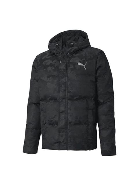 PUMA Camo Down Jacket 'Black White' 585532-01