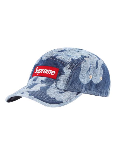 Supreme Flames Jacquard Denim Camp Cap 'Teal' SUP-SS23-2261