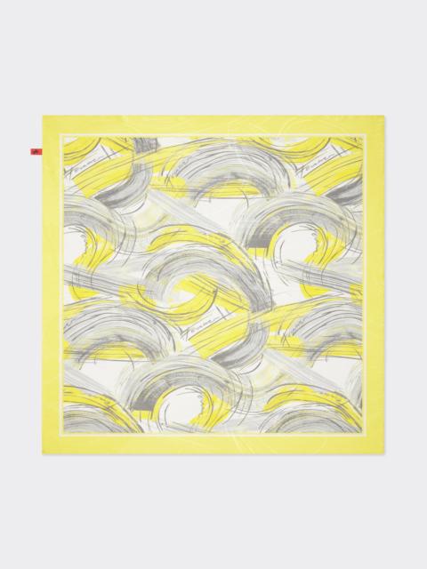 Foulard in printed silk twill