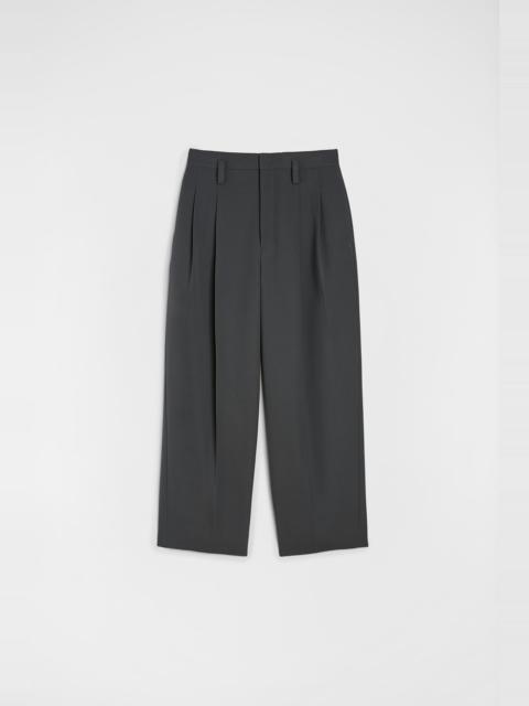 Wool Gabardine Tapered Trousers