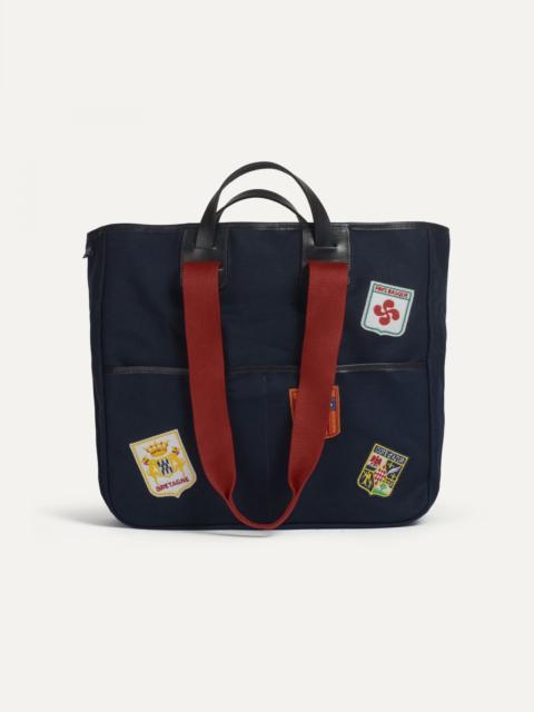 MELINE TOTE BAG  -  BLUE EMBLEMS