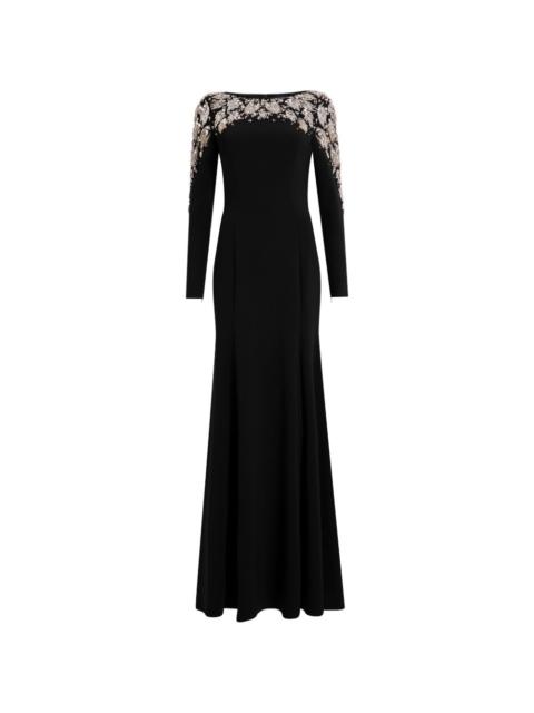 Kelly embellished long-sleeve maxi dress