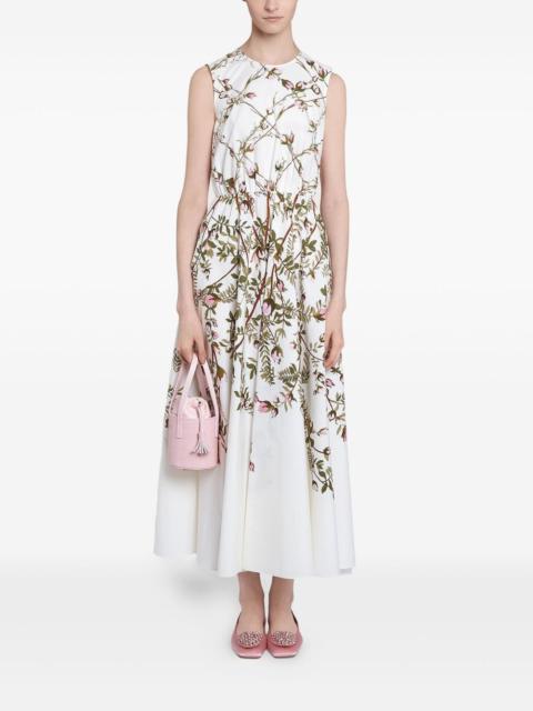 floral-print midi dress