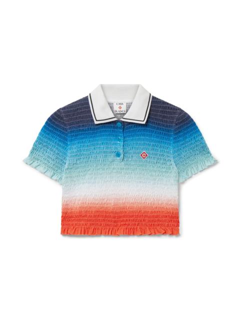 Gradient Cropped Polo Shirt | Casablanca Paris