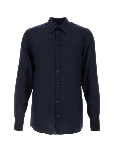 Blue Crepe Shirt