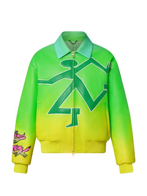 Fluo Gradient Leather Bomber