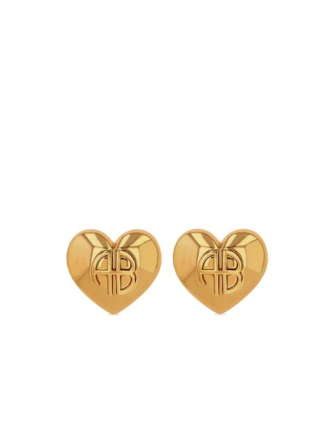 chunky heart earrings