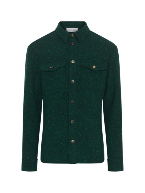 Lucas Overshirt in English Green Speckled Cashmere