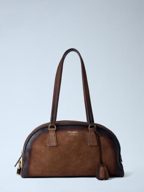 Bowling Medium Suede Handbag