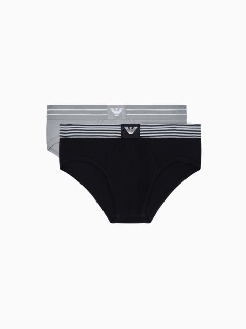 TWO-PACK OF ASV LOGOLABEL ORGANIC JERSEY BRIEFS