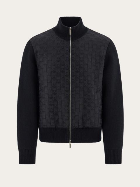 Knitted bomber jacket