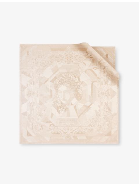 Polychroma Lux Printed Square Silk-Twill Scarf