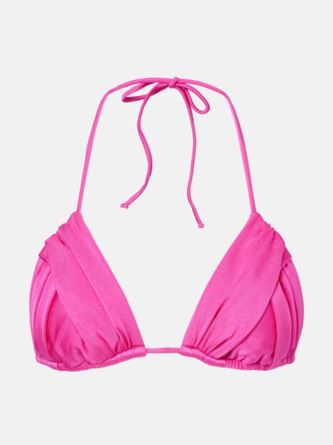 Jasmin ruched triangle bikini top