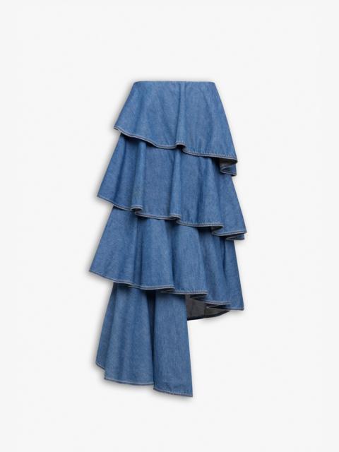 DENIM SPIRAL SKIRT