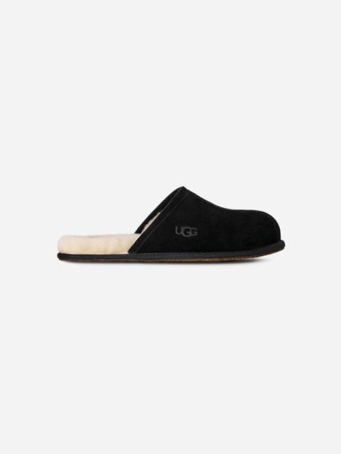 ® Men's Scuff Sheepskin Backless Slipper in Black/