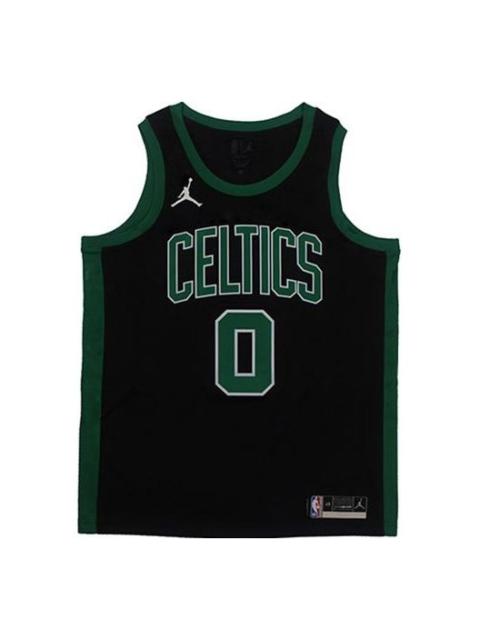 Air Jordan NBA Sports Basketball Jersey Vest SW Fan Edition Boston Celtics Tatum No. 0 'Black Green'