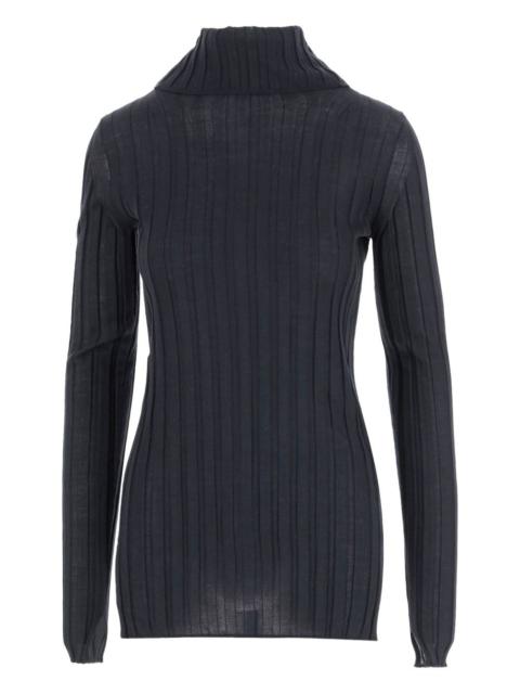ribbed turtleneck sweater