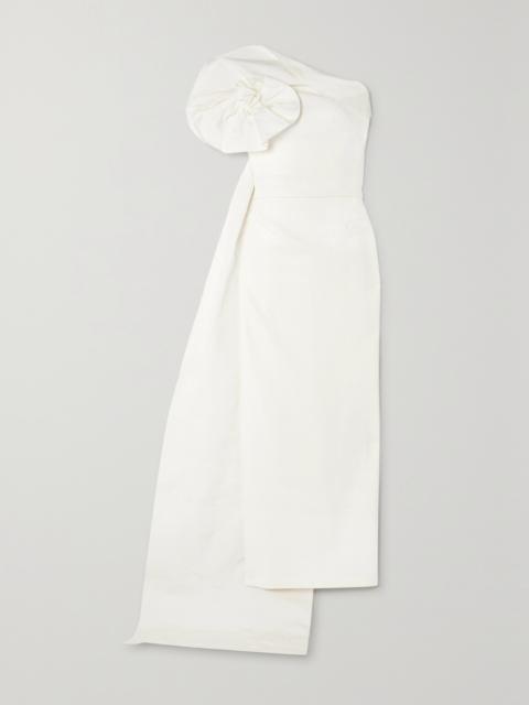 Briannie Strapless Faille-trimmed Stretch-crepe Gown