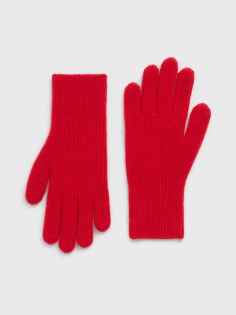 Cashmere gloves poppy