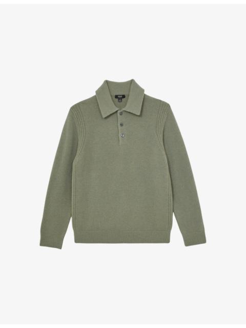 Deansgate Polo-Collar Wool And Cashmere-Blend Jumper