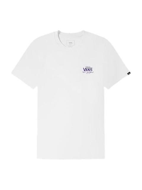 Vans Casual Alphabet Printing Short Sleeve Couple Style White VN0A54NAWHT