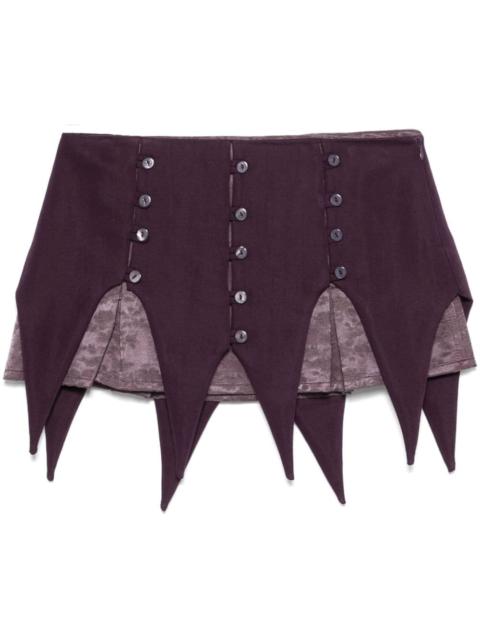 panel mini skirt
