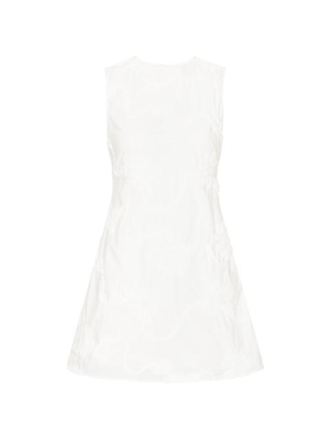 flower flared mini dress