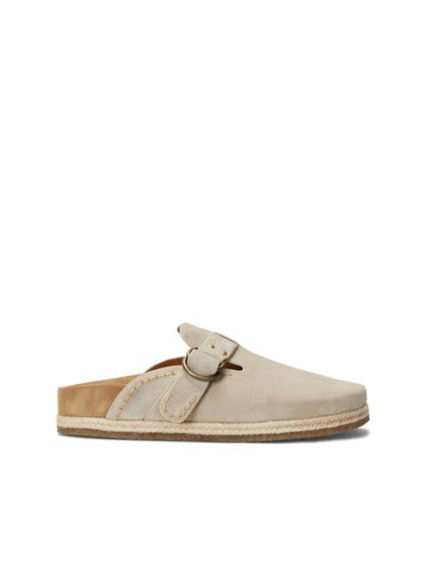 Turbach shearlnig-lined suede clogs