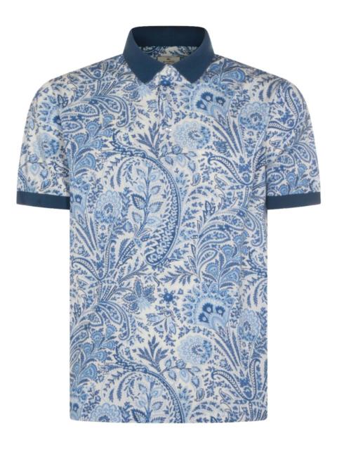 paisley-print polo shirt