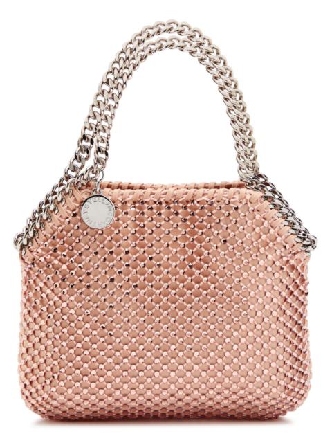 Stella Mccartney Falabella Mini Crystal-embellished Satin top Handle bag