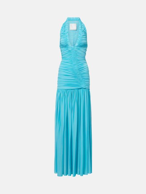 Orion ruched jersey maxi dress