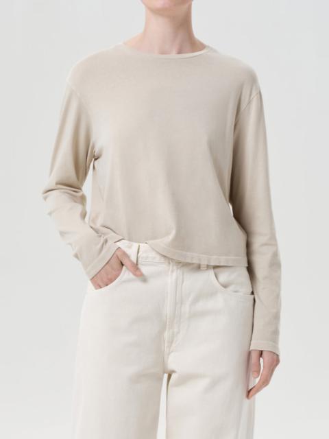 SYDNEY LONG SLEEVE TEE IN RICE GRASS