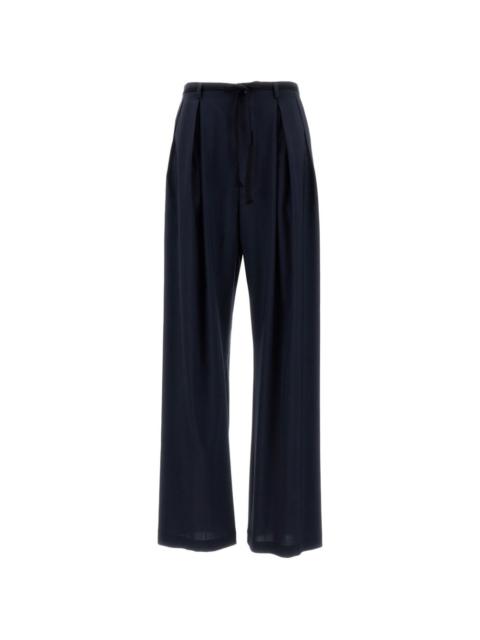 pleated wide-leg trousers