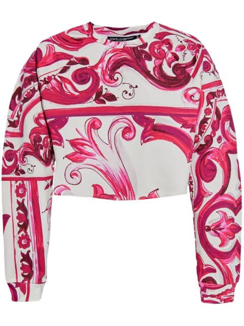 Majolica-print sweatshirt