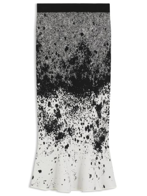 KNITTED TULIP SKIRT IN LUSTROUS STRETCH FABRIC