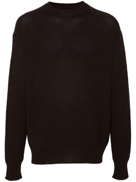 crew-neck cotton jumper