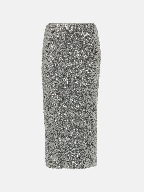 Sequined midi skirt