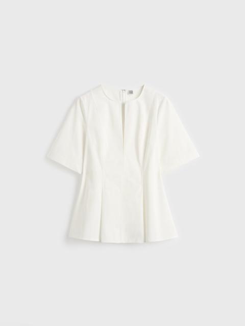 Tailored cotton top white
