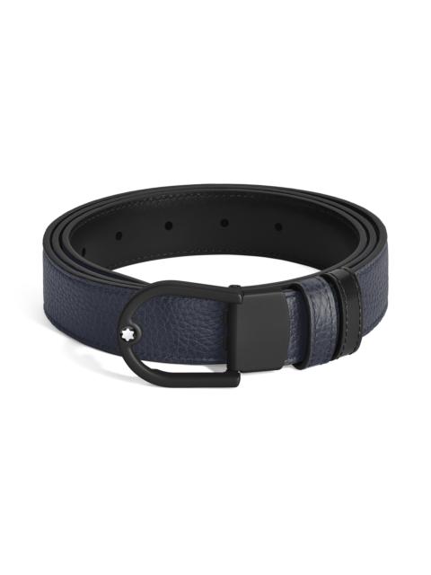 HORSESHOE 30 MM REVERSIBLE BELT IN GRAIN LEATHER