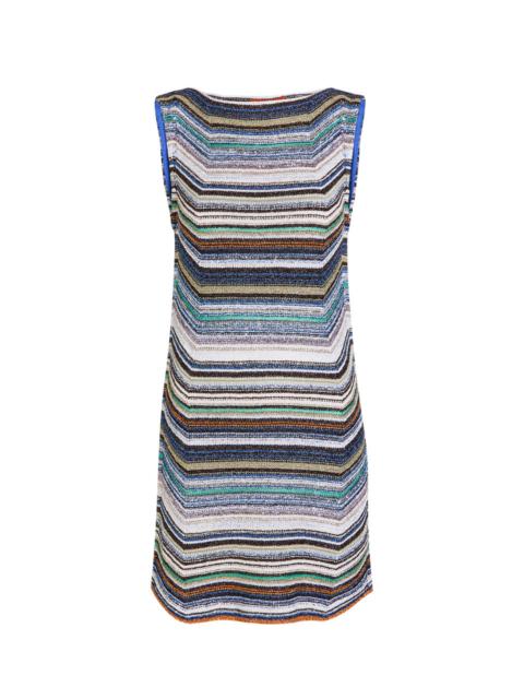 Missoni Striped Metallic-knit Mini Dress