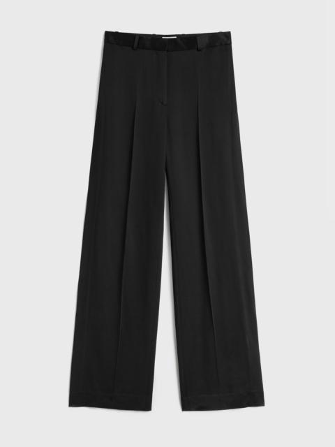 Cuff-slit trousers black