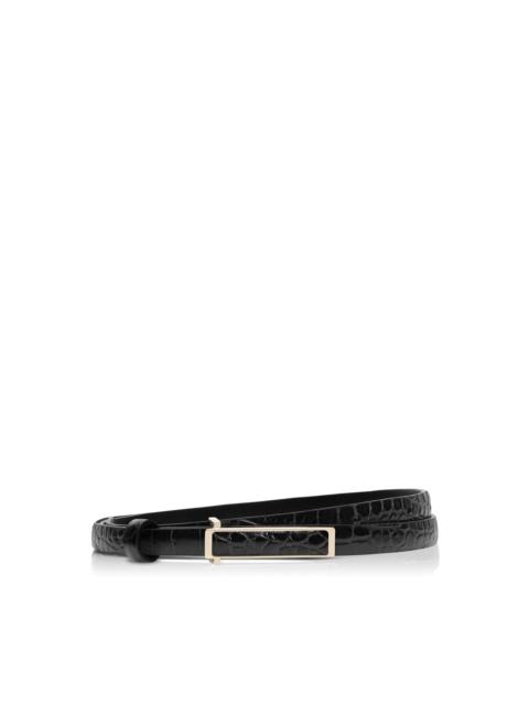 SOFT PRINTED CROCODILE LEATHER LEATHER INSERT BELT