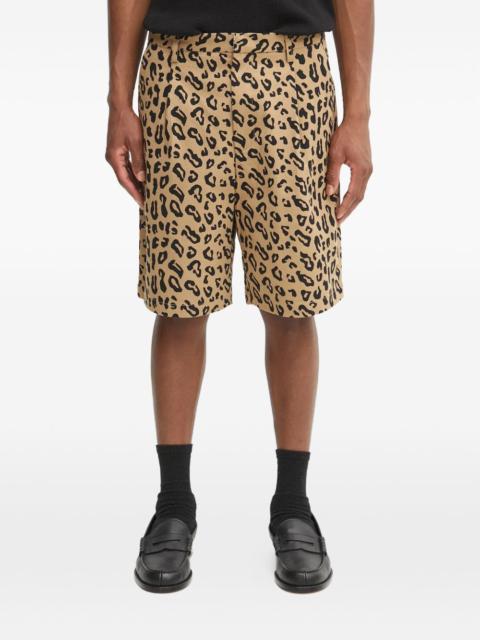 animal-print shorts